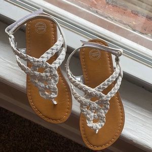 White braided cute sandals